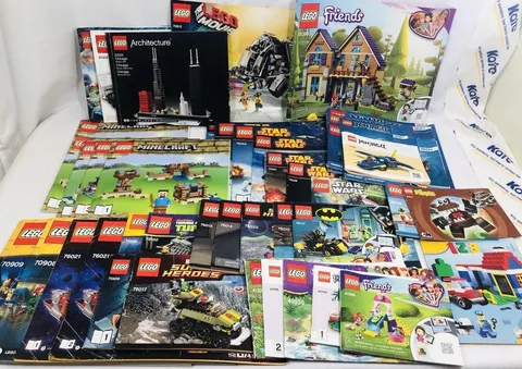 Lego Instruction Manuals Huge Mixed Lot Of 40+ Minecraft, Star Wars, DC, Marvel