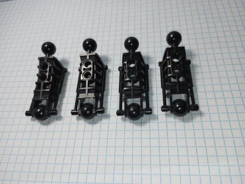4 Lego 47297 Black Bionicle Toa Metru type Leg Lower Section Genuine WYSIWYG 4 p