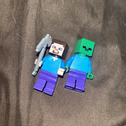Lego Minifigure Minecraft Steve And Zombie Authentic