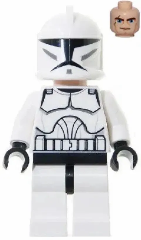 Lego Star Wars Minifigure: Clone Trooper Large Blue Eyes Sw1090