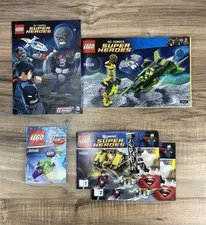Lot Of 4 Lego DC Instruction Manuals DC Superheroes Superman Batman
