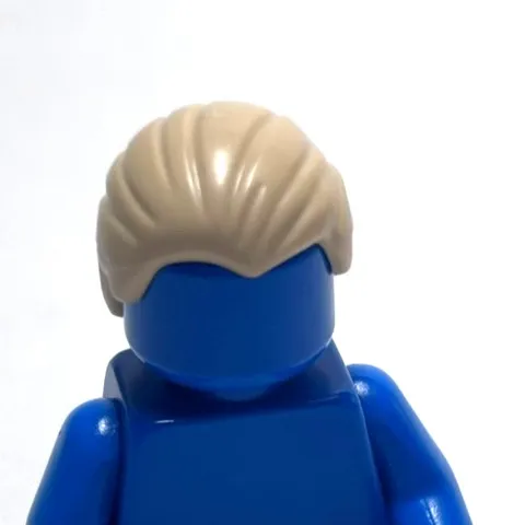 Lego - Minifigure Hair - Light Tan Blonde, Short, Swept Back