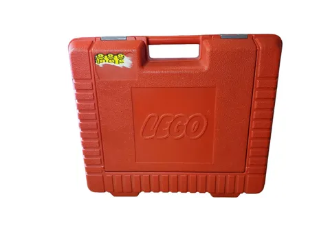 Vintage 1985 Red Lego Building Block Carry Storage Case Box and 2 Lbs Legos