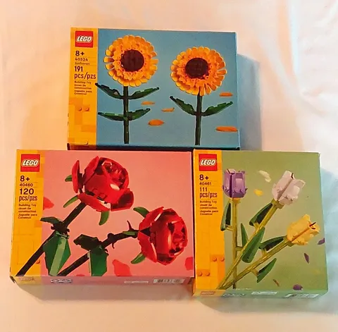 LEGO Botanicals Collection 40460, 40461, 40524 Lot of 3