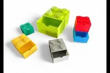 LEGO 4-Stud Stackable Storage Brick Plastic Container 1 Compartment 3d Print
