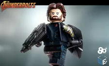 Lego Marvel Thunderbolts  - 80sToy  x Webrick  - Bucky Winter Soldier Minifigure