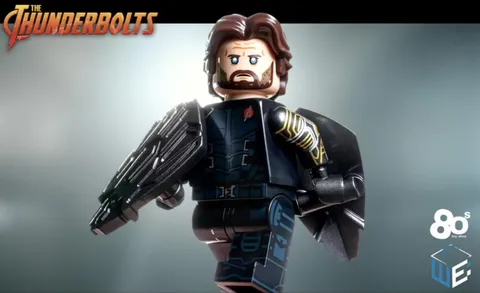 Lego Marvel Thunderbolts  - 80sToy  x Webrick  - Bucky Winter Soldier Minifigure