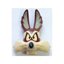 LEGO - Minifig, Head, Looney Tunes Wile E. Coyote, Black Nose, Tan Face & Eyes