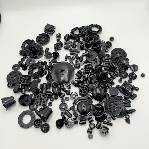 LEGO LOT of 300 BLACK Round Brick Plate Mixed Parts Star Wars