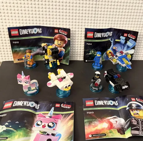 Lego Dimensions The Lego Movie Lot  71212 71213 71214 71231 Complete Sets!!