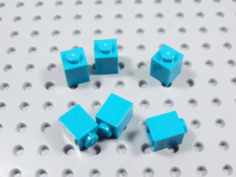 LEGO Lot of 8 Bright Bluish Green 1x1 Bricks BM