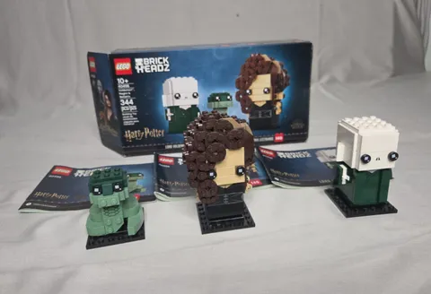 LEGO Brickheadz Harry Potter Voldemort Nagini Bellatrix 40496 open box Complete