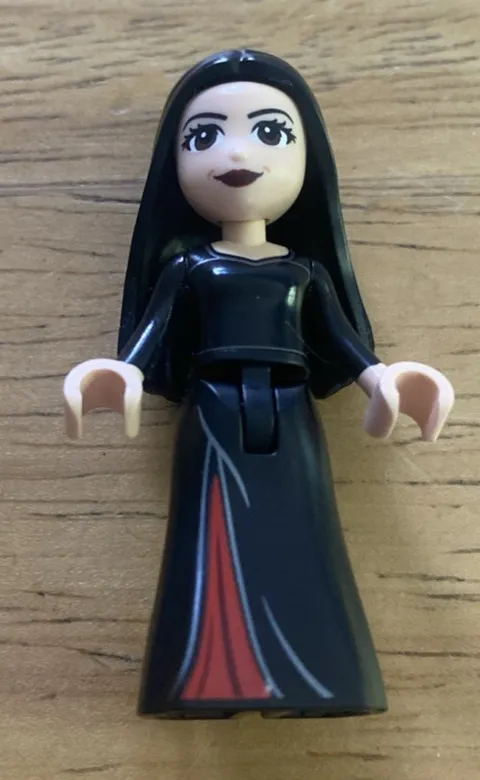 new LEGO Morticia Addams Mini Doll from set 76786