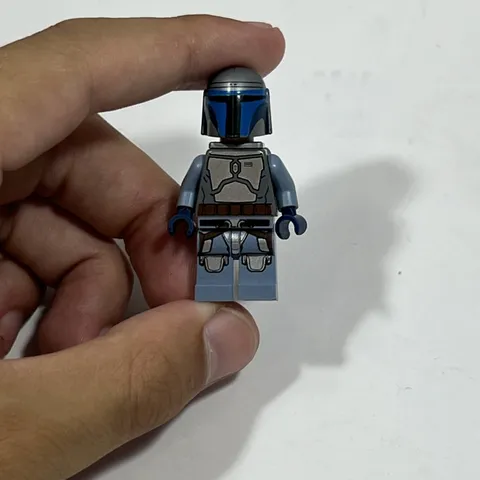 LEGO Star Wars Jango Fett Minifigure Smile, Blue, Bounty Hunter, SW0468 75015