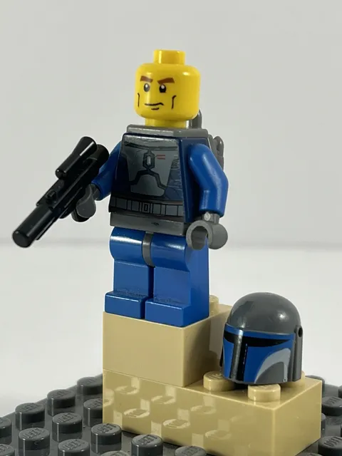 Lego Star Wars Mandalorian Death Watch Warrior 7914 Minifigure w/Helmet, Gun