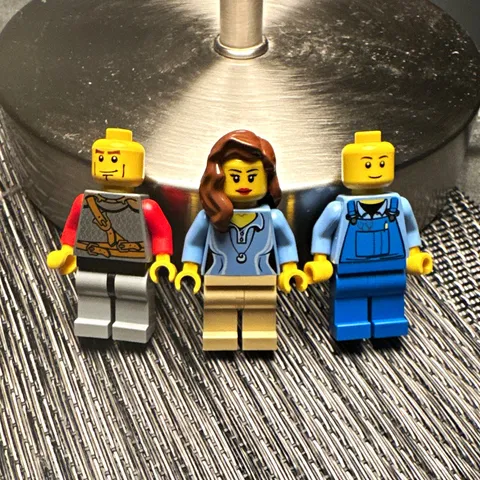 LEGO Minifigures Lot of 3 Knight/Armor Female Blue Overalls Figures - 3pc