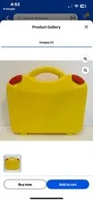 LEGO Travel Storage Container Carry Case, Yellow With Red Latches