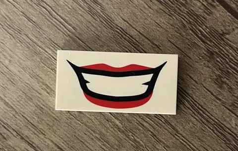 Lego Joker Smile 2x4 Printed Tile