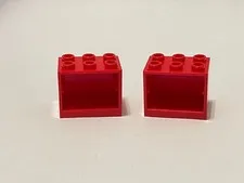 Lego 92410 Red Replacement Add-on Pieces Parts Lot of 2
