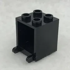 LEGO 4345 Black Container, Box 2 x 2 x 2 (x1)