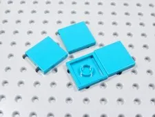 LEGO Lot of 4 Bright Bluish Green 2x2 Smooth Tiles Plates BR