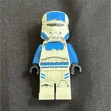 LEGO Blue & White Clone Trooper Minifigure Plastic Character Figure
