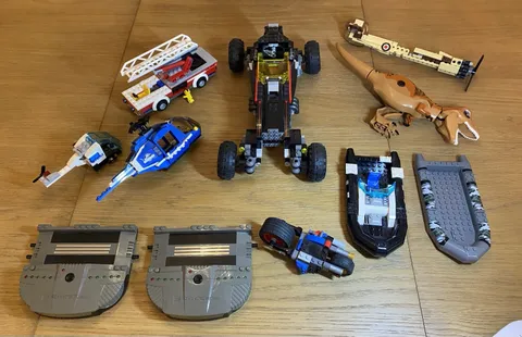 11 Assorted Collection of Lego Vehicles/Aircraft/Rex  Parts-See Sample Photos