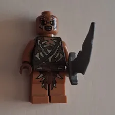 LEGO Brown Monster Minifigure Minifig w/ Dark Gray Sword Figure Plastic