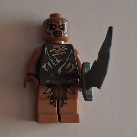 LEGO Brown Monster Minifigure Minifig w/ Dark Gray Sword Figure Plastic