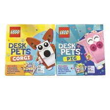 LEGO Desk Pets Pig & Corgi Lot of 2 Building Sets 43 & 55 Pieces NIB NEW