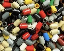 LEGO 50 Small Pieces 1x2 ROUND BRICKS Mixed Colors Picked At Random 3062b
