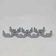 Lego Vintage Dark Bluish Gray Castle Turret 7 Pieces Top 4 x 8 x 2 1/3