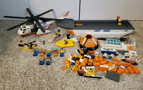 Lego Coast Guard Partial Sets Lot (60011, 60013, 60014, 7738) Read Description 