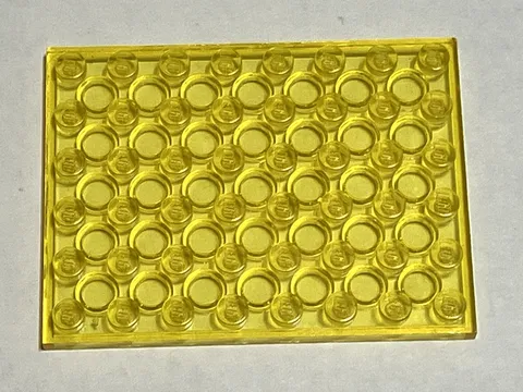 LEGO Trans-Yellow 6x8 Plate (3036)- Classic Space 483, 493, 920, 926, 6927, 6970