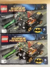LEGO 76012 DC Batman The Riddler Chase Instruction Guide Book 1&2 MANUAL ONLY