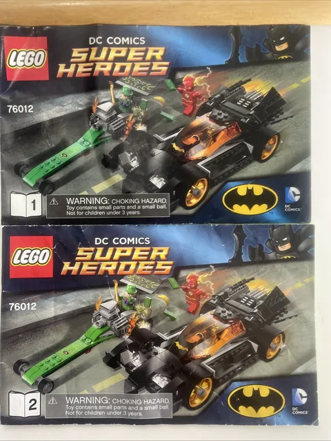 LEGO 76012 DC Batman The Riddler Chase Instruction Guide Book 1&2 MANUAL ONLY