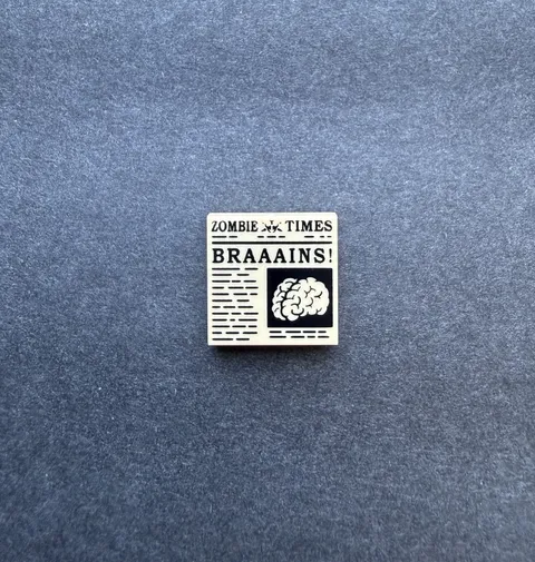 LEGO Newspaper 'ZOMBIE TIMES’ and ‘BRAAAINS!’ Pattern