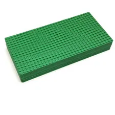 LEGO 16 x 32 Baseplate Lot 12 Green Thin Classic Base Plates Grass Land Floor