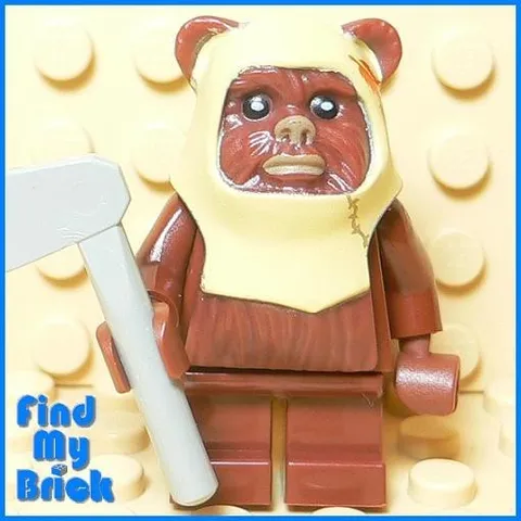 SW132 Lego Star Wars Ewok Paploo Minifigure from The Battle of Endor 8038 NEW