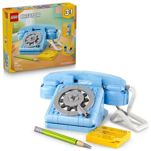 LEGO Creator 3 in 1 Retro Telephone Building Toy Set 31174 Kids Ages 8+ Gift