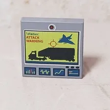 New LEGO Computer Semi Truck ATTACK Jet Plane Border Patrol Fight Printed 2x2