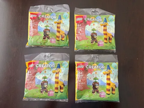 LEGO CREATOR: Birthday Party Animals (30689) LOT OF 4 Brand New Sealed Polybags