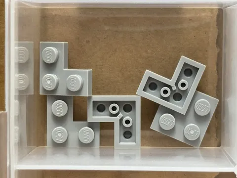 LEGO Parts - Light Bluish Gray Plate 2 x 2 Corner - No 2420 - QTY 5