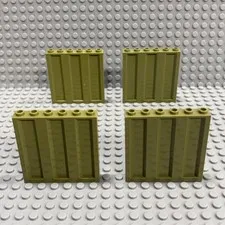 Lego Panel Corrugated Profile 1 x 6 x 5  - Olive Green 4 Pack  (23405)