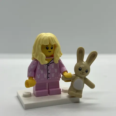 Lego Pink Pajama Girl Minifigure Collectible Series 20 CMF w/ Bunny