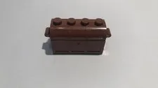Lego Container, Treasure Chest Thin Hinge Curved Lid 4738ac01 Reddish Brown