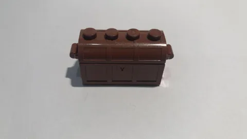 Lego Container, Treasure Chest Thin Hinge Curved Lid 4738ac01 Reddish Brown