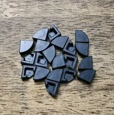 LEGO Black Tile, Round 1 x 1 Quarter. QTY 20. Part No. 25269.