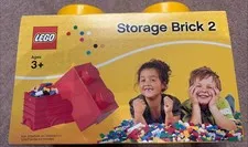 Lego Storage Brick 2 Yellow **New**