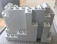 LEGO Part #6082 Old Dark Gray (BURP) Rock Panel 4x10x6 Rectangular Castle -